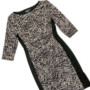 Lauren Ralph Lauren Leopard Print Fitted Sheath Dress Size 10